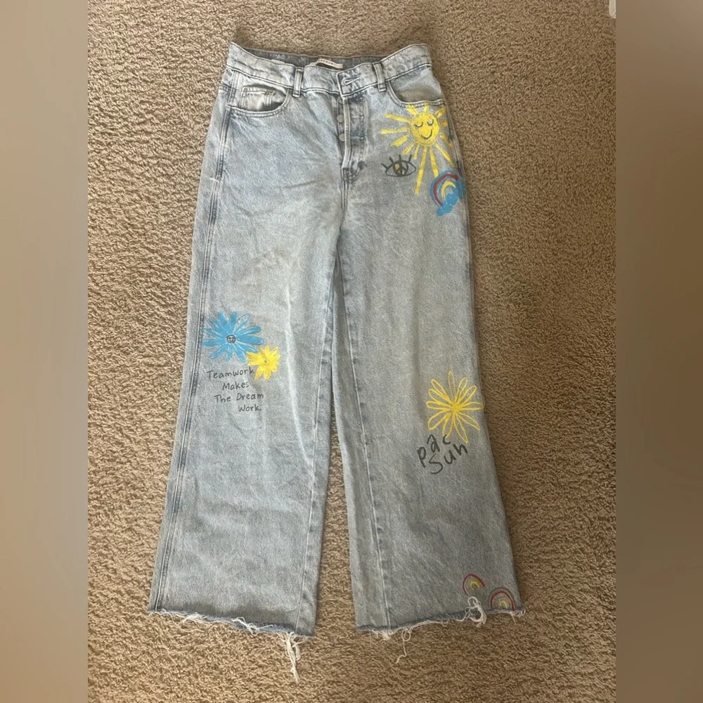 Pacsun Doodle High Waisted Jeans - Picture 2 of 4